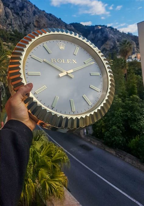 rolex style wall clock|Rolex desktop clock.